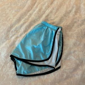 Nike light blue running shorts